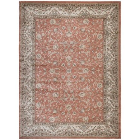 RADICI USA INC Radici 3810-0021-TERRACOTTA Garda Rectangular Oriental Rugs; Terracotta - 5 ft. 3 in. x 7 ft. 3 in. 3810/0021/TERRACOTTA